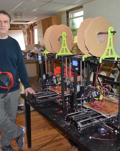 Shelbyville artist Ioan Florea makes face shields in 3D printing art studio