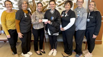 EIU NRHH Donates to SBL Regional Cancer Center